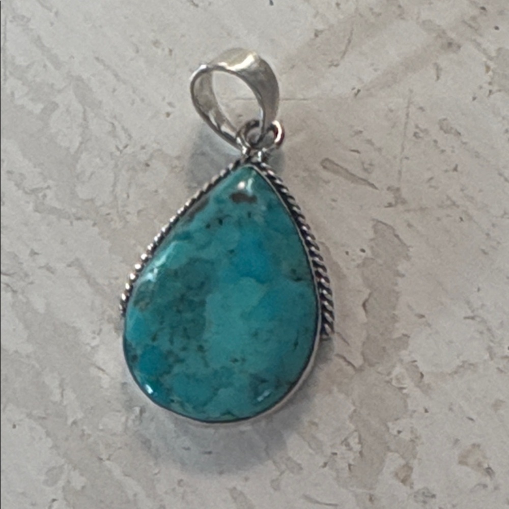 Sterling Silver Tourquiis pendant